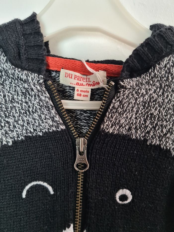 Gilet maille zippé Dpam 6 mois - photo numéro 2