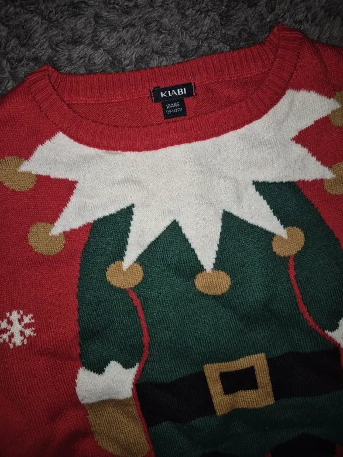 Pull de Noël kiabi 10 ans - photo numéro 3