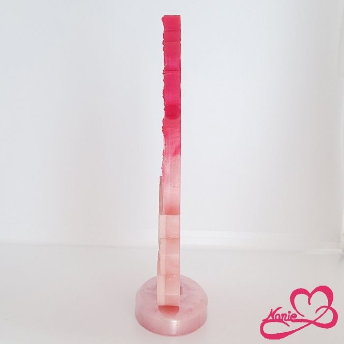 Bouddha en resine rose dégradé - photo numéro 2