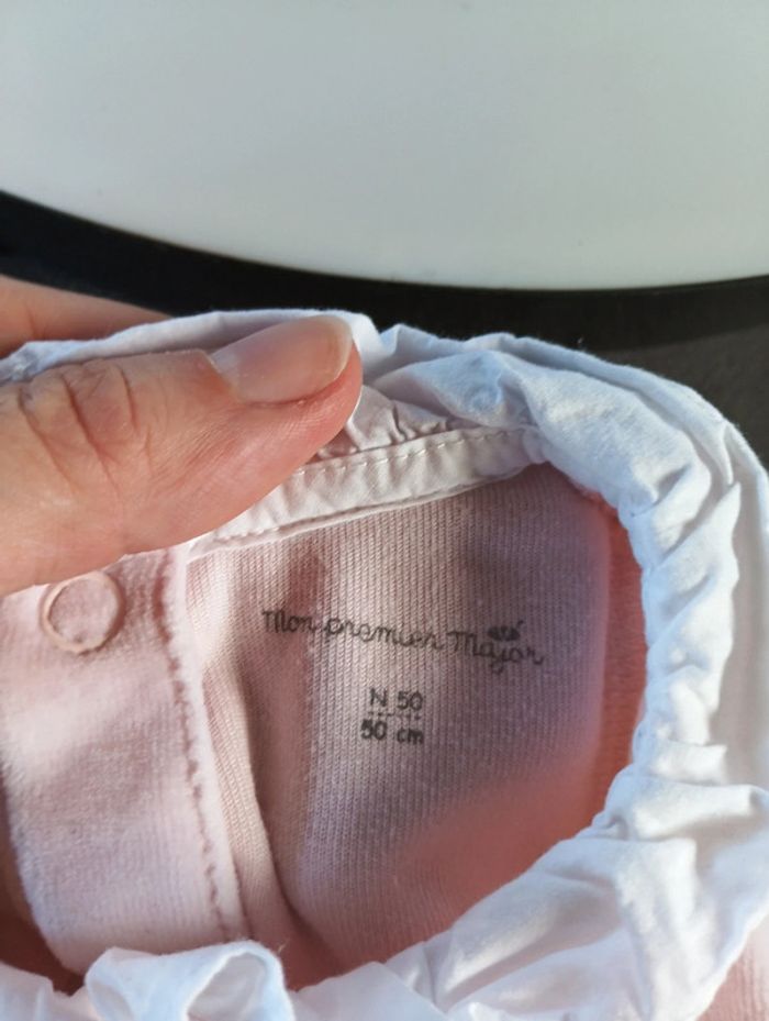 Pyjama grenouillère velours Fille 0 mois Naissance Autruche Lapin câlins Mon premier major Donatela - photo numéro 5