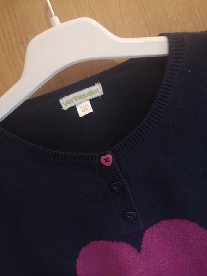 Pull d'hiver en bleu marine et rose Verbaudet 6 ans - photo numéro 5