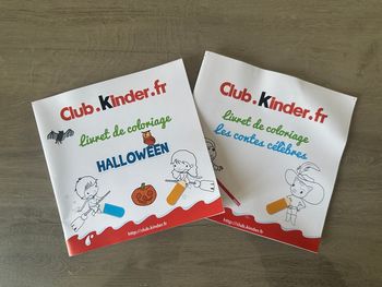 Lot de 2 Mini livrets de coloriage Kinder - Neuf