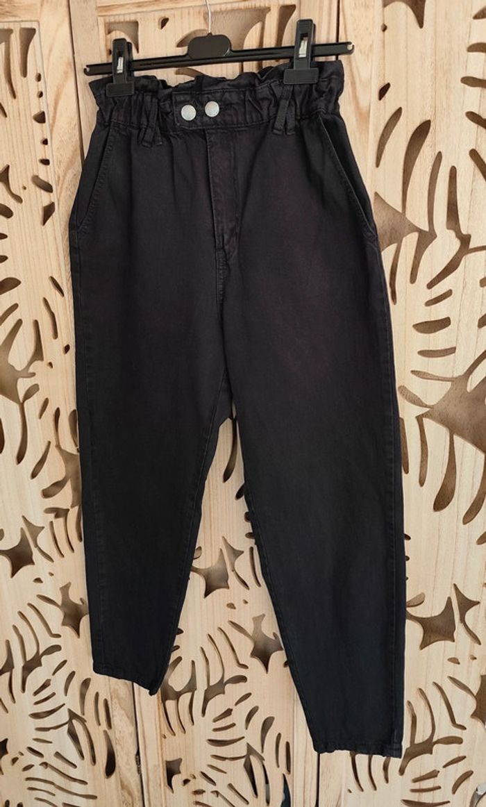 Jean coupe carotte taille haute Taille S Stradivarius - photo numéro 3