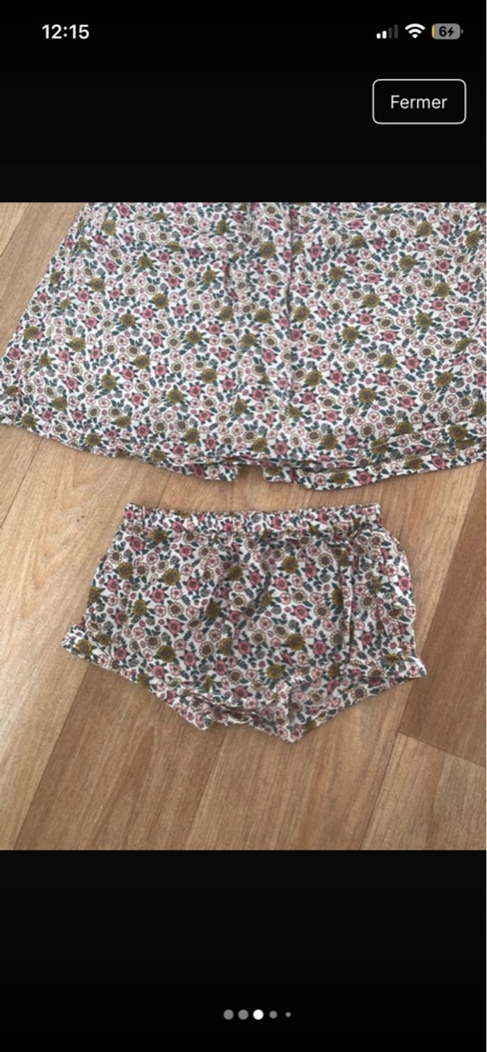 Ensemble fleuri 3/6 mois Bout’Chou - photo numéro 2