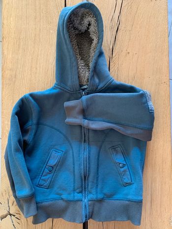 Gilet zippé à capuche bleu/gris garçon 5 ans NKY