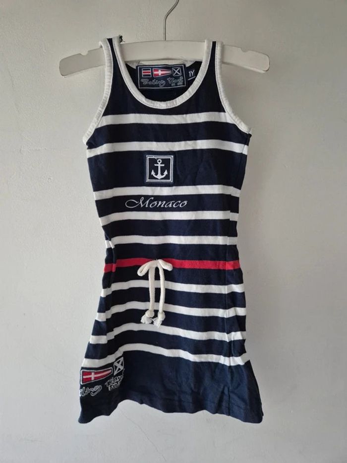 Robe marinière sans manche bébé fille 1 an Sailing Team Monaco - photo numéro 1
