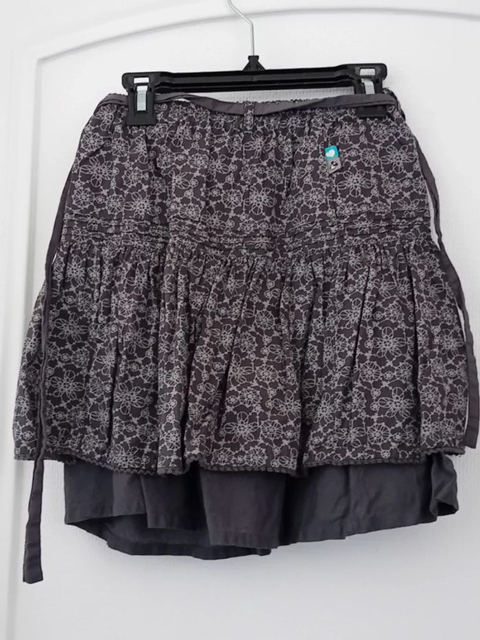 Jupe légère minnie motif floral gris fille 134 cm Disney - photo numéro 4