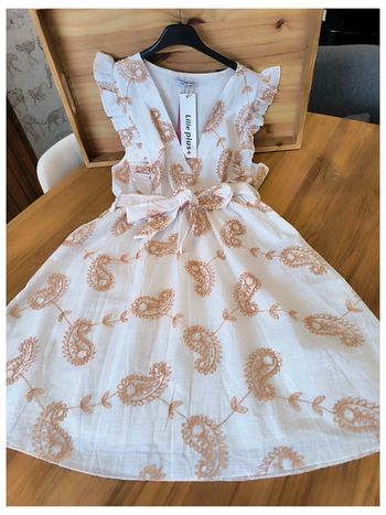 Robe lilie courte été brodé coton xl xxl