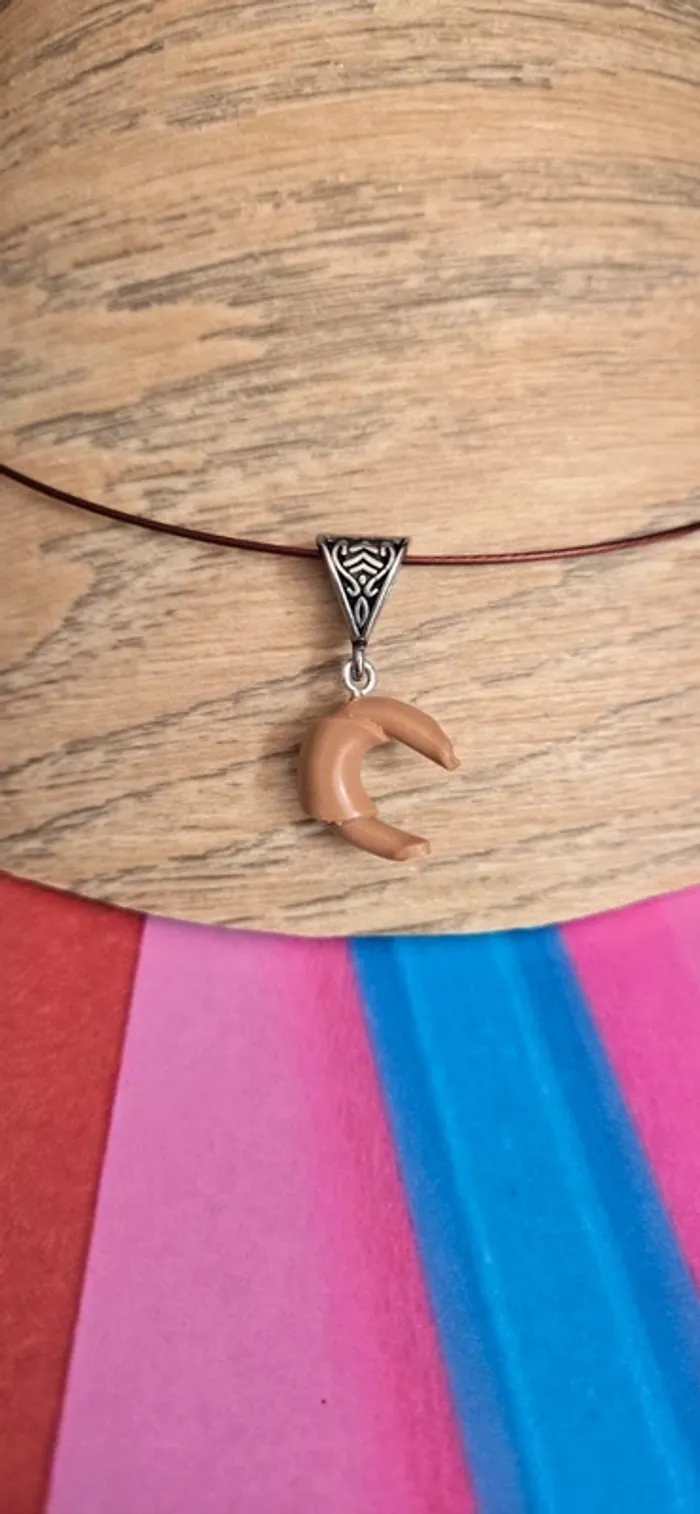 Parure Fimo croissant neuf - photo numéro 2