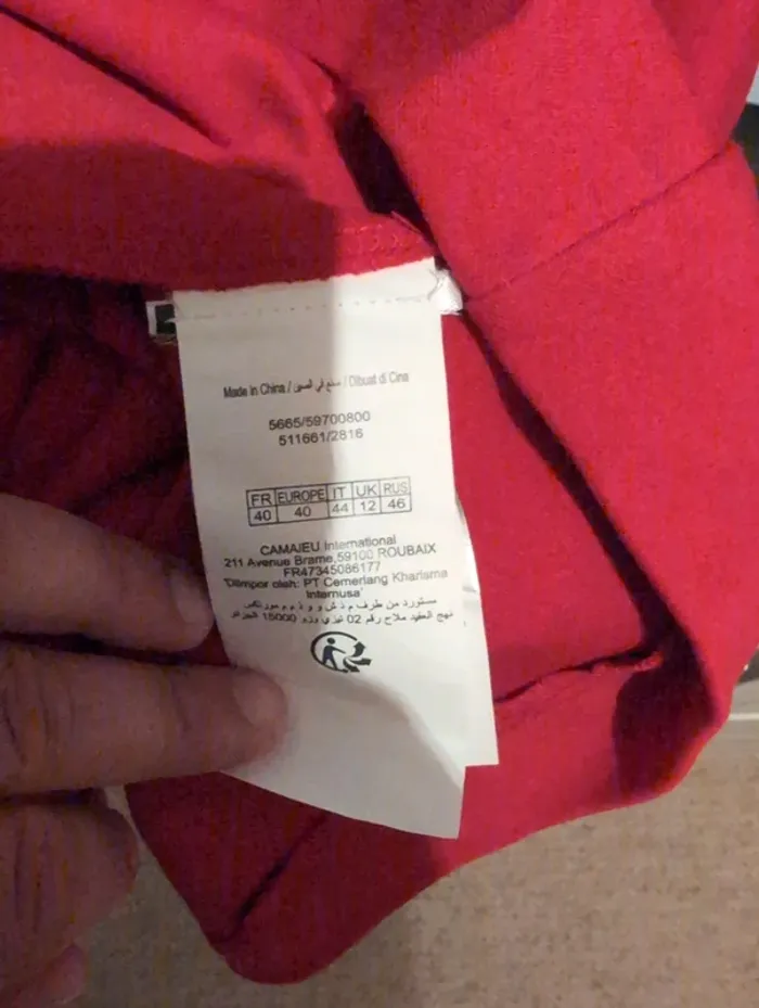 Robe d'été mi-saison camaïeu rouge - photo numéro 5