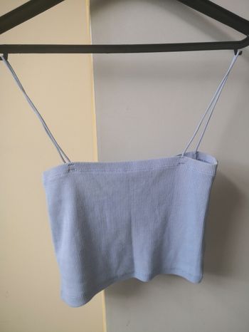Crop top bleu