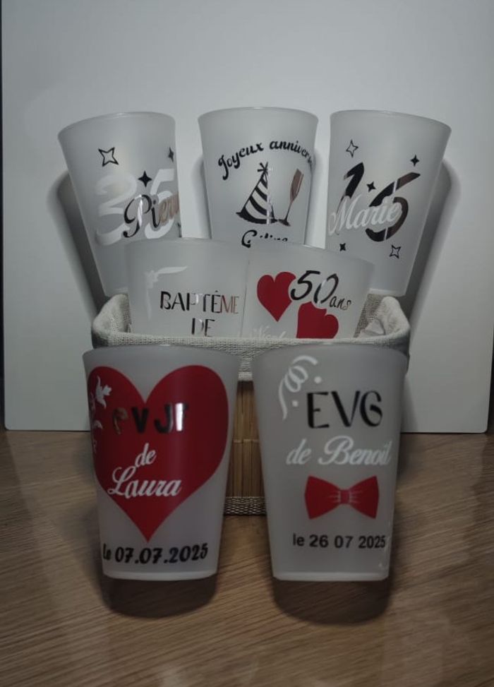 Verres personnalisés pour anniversaires de mariage ou autres évènements - photo numéro 5