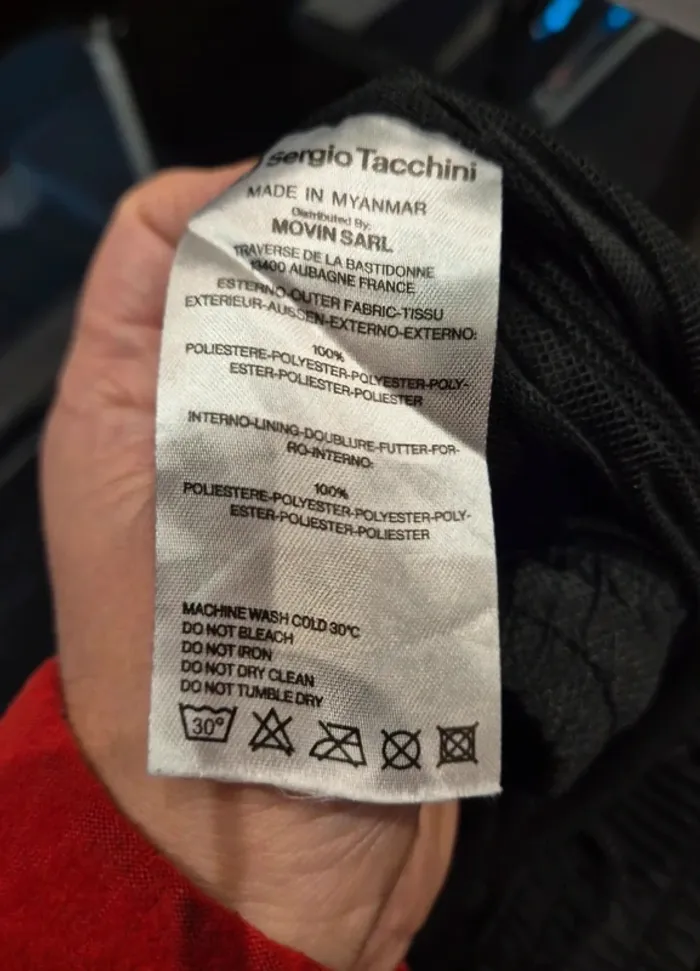 Jogging Sergio Tacchini – Noir & Bleu – Taille S - photo numéro 8