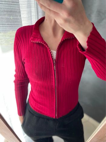 Gilet rouge femme