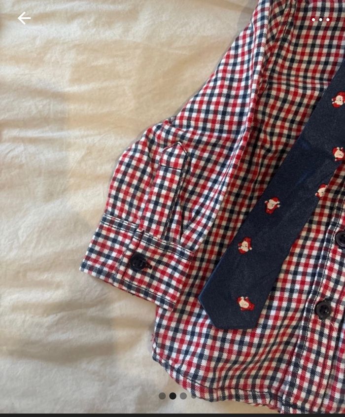 Chemise avec cravate père Noël - photo numéro 2