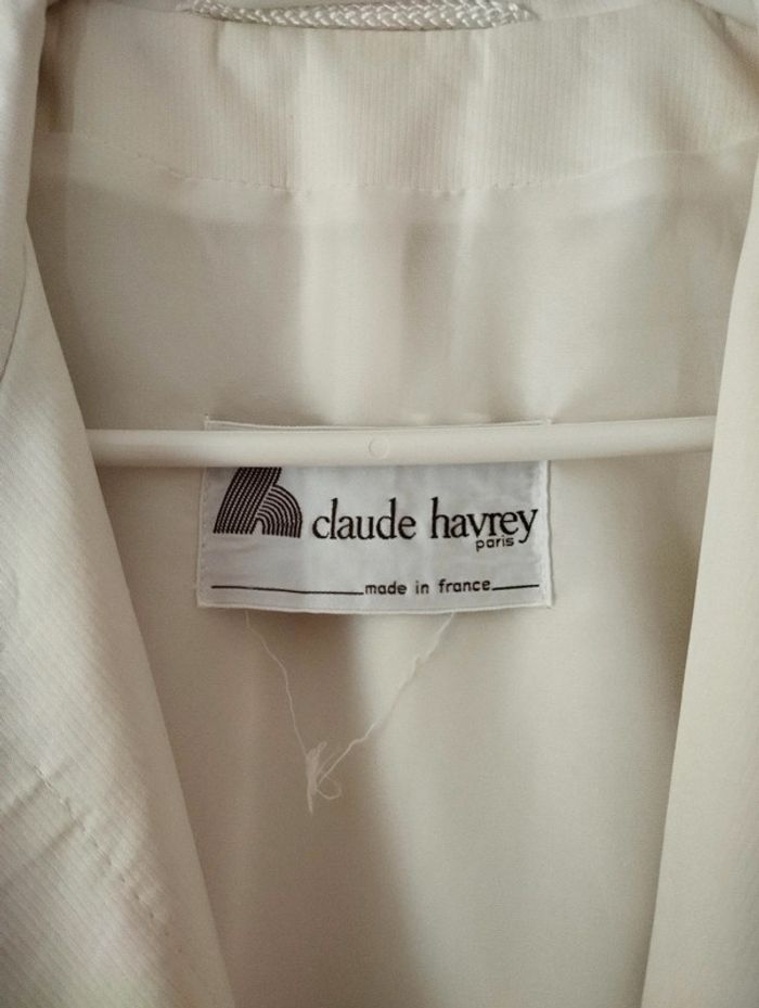 🐝 Trench-Coat Léger Couleur Ivoire Irisé Claude Harvey T38/40🐝 - photo numéro 13