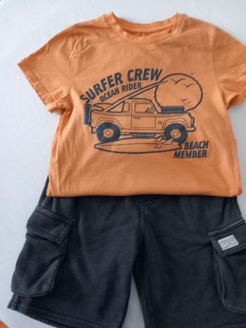 Bermuda et Tee-shirt Kiabi 10 ans