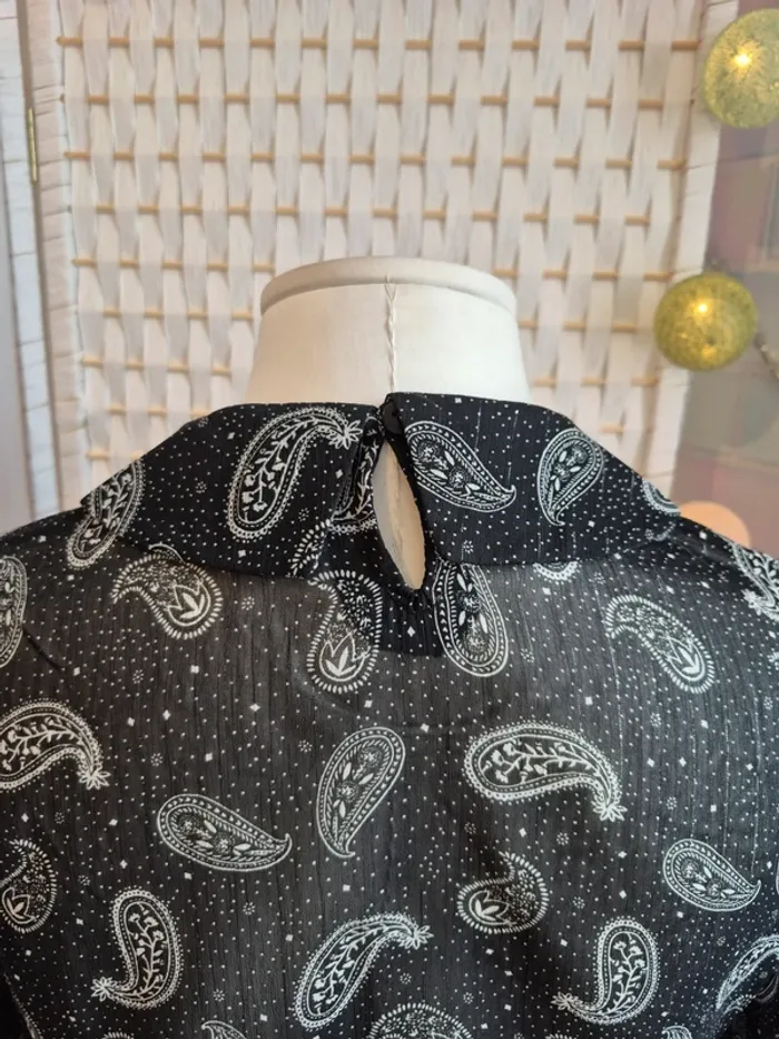 💕jolie blouse bizzbee noir motifs cachemire femme TS / 36 💕 - photo numéro 11
