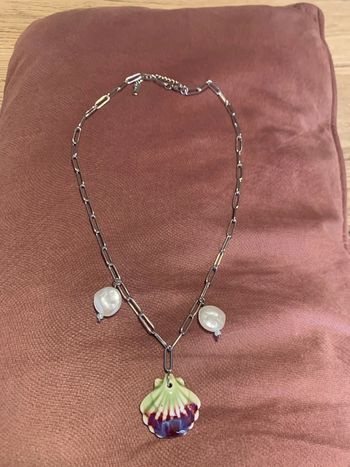 collier coquillage acier inoxydable