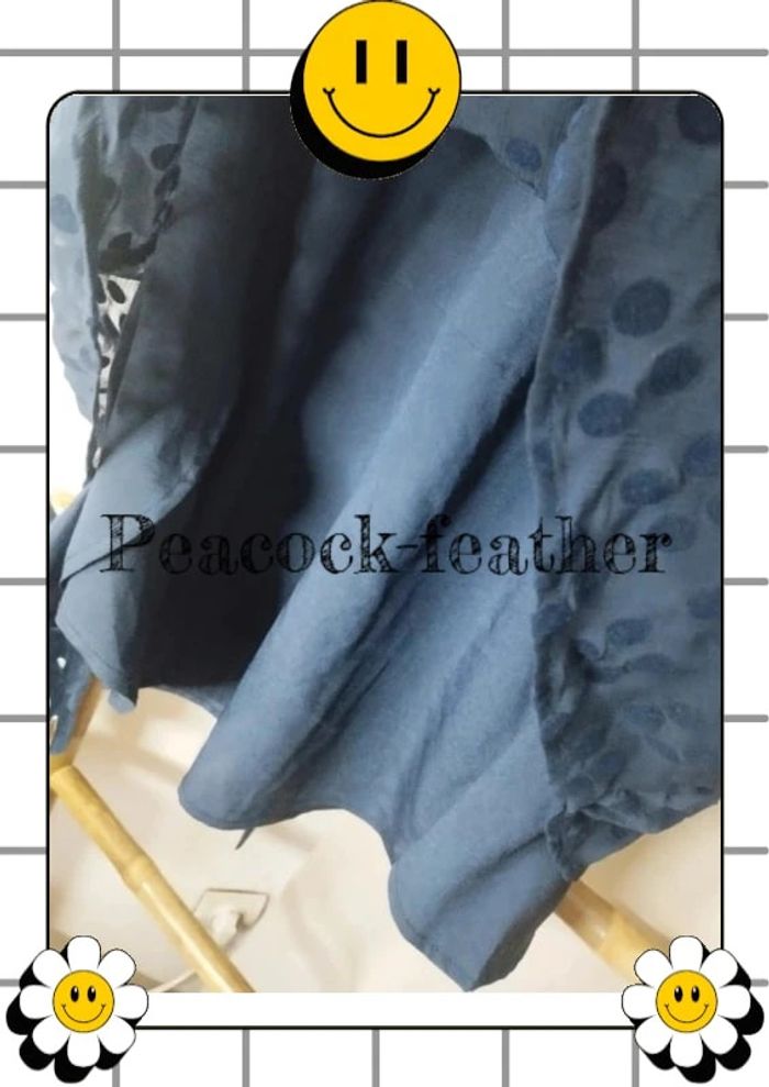 Haut bleu 42/44 pois effet 2en1 - photo numéro 5