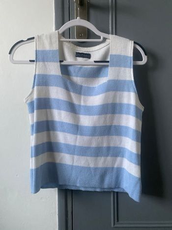 Haut à rayures bleu et blanc