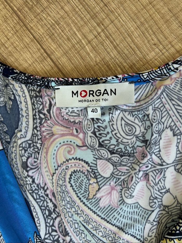 Robe imprimée à manches courtes Morgan taille 40 comme neuve - photo numéro 9