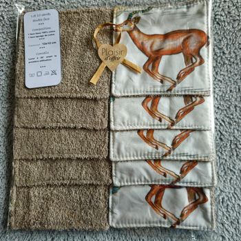 Lingettes lavables 12x12 cm