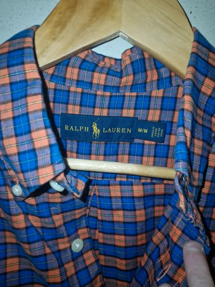 Chemise carreaux homme ralph lauren taille m - photo numéro 3