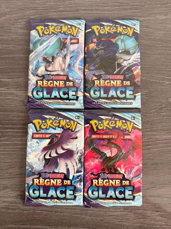 4 Boosters Pokémon – Règne de Glace (EB06) Non pesés Scellés