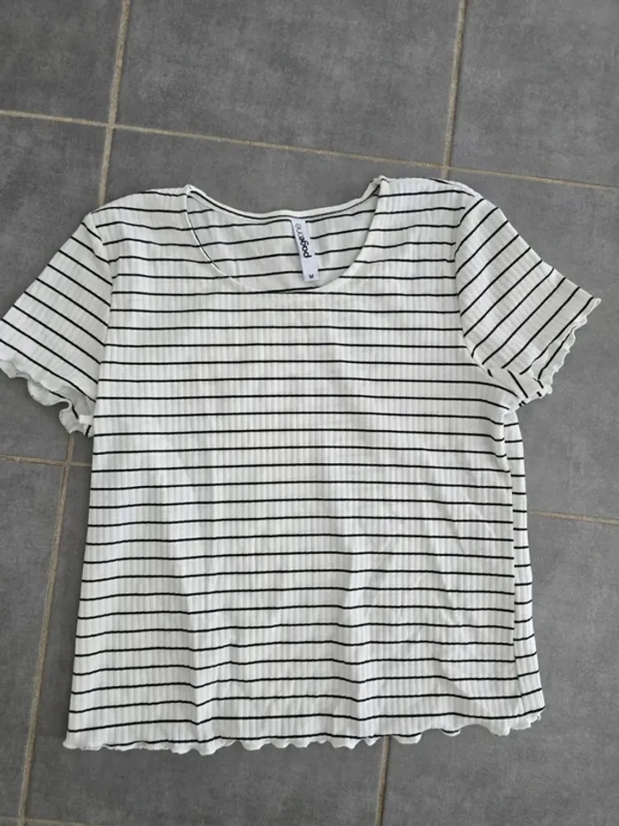 Tee shirt côtelé
