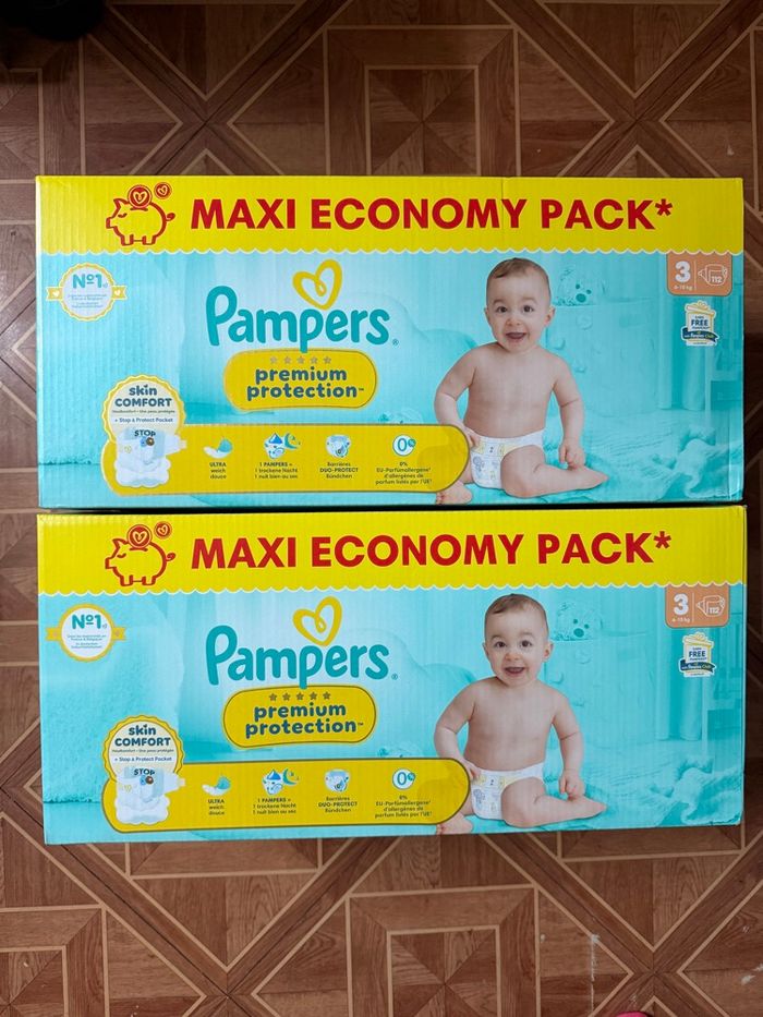 224 couches Pampers premium taille 3
