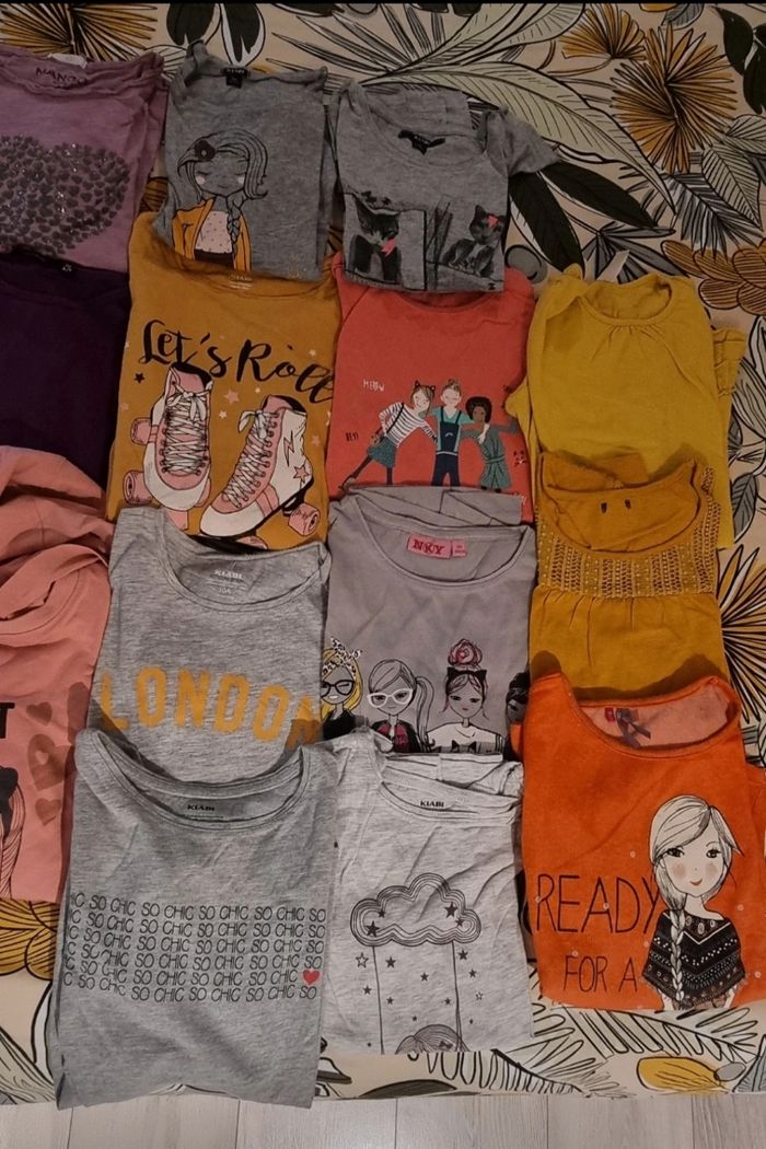 Lot de 20 tee-shirts manches longues fille - photo numéro 4