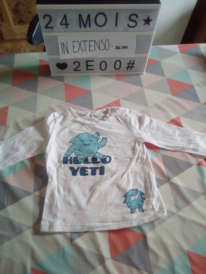 T-shirt manche longue Yeti 2 ans