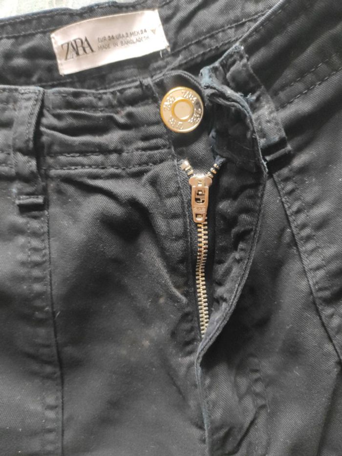 Pantalon noir cargo Zara 34 - photo numéro 6