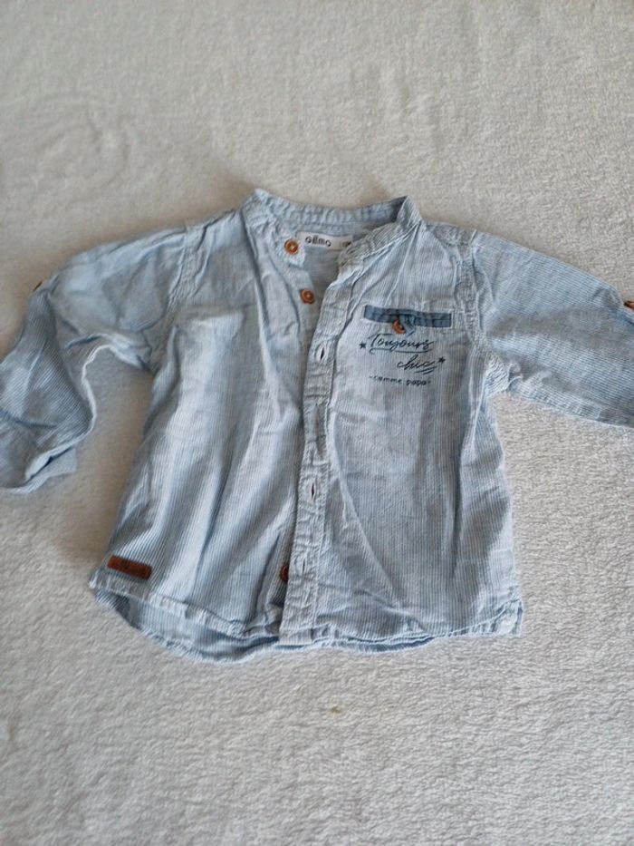 Chemise bleu 12 mois Gemo