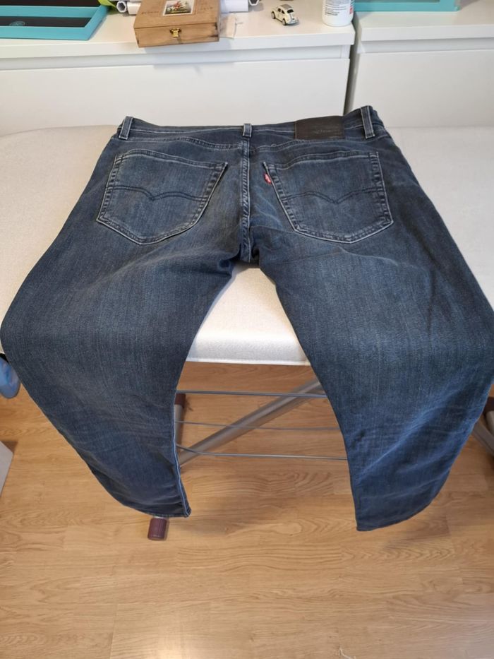 Beau jean homme Levi's 512 W 32 L 34 bleu brut très bon état - photo numéro 5