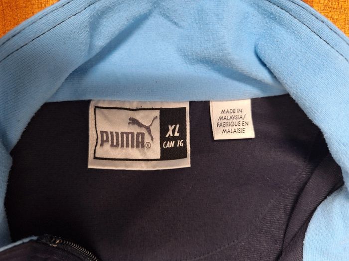 veste légère / Track jacket puma vintage/ homme - taille XL / bleu claire et bleu foncé- brodé (456) - photo numéro 10