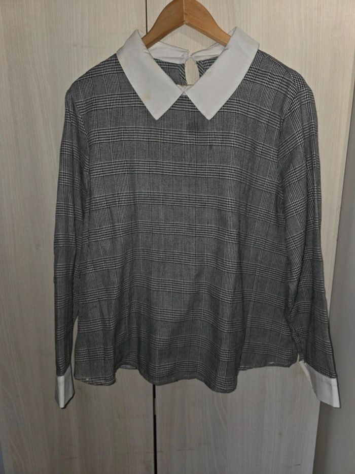 Pull gris style chemise taille 1 xl