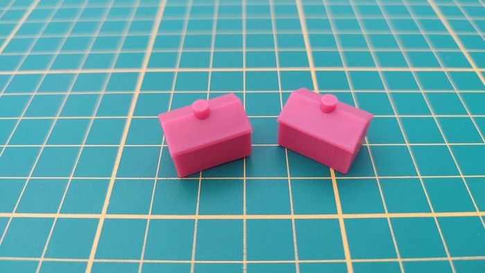 Lot x2 maisons rouge pièce détachée jeu de société Monopoly junior à la fête foraine Hasbro #B83