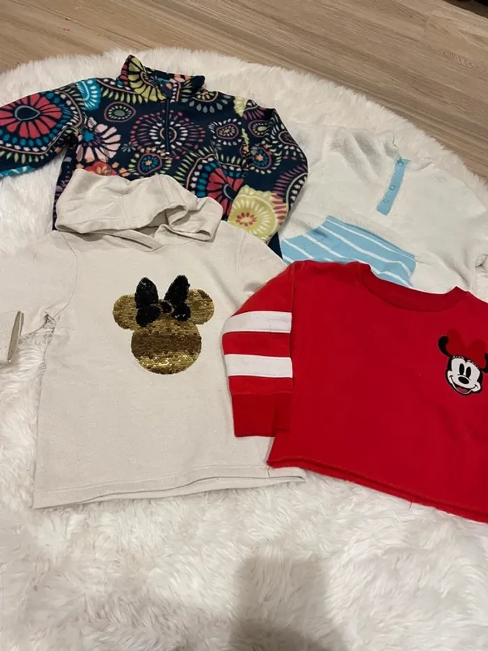 Lot sweat et polaire fille 4 ans - photo numéro 2