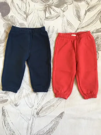 Lot 2 pantalon jogging benetton