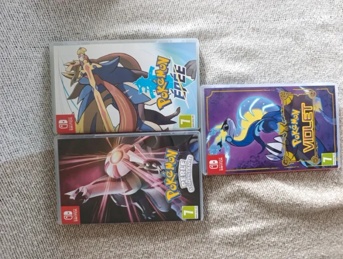 Lot de 3 jeux pokémon switch