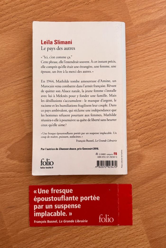 Livre Le pays des autres de Leïla Slimani - photo numéro 2