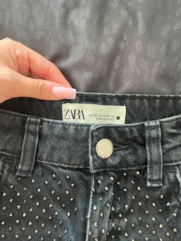 Jean noir strass Zara - photo numéro 6