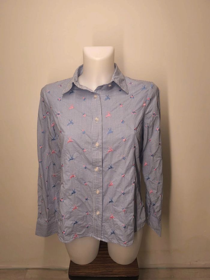 Chemise K&K Kaiserjäger Femme Taille M Bleu Rayé