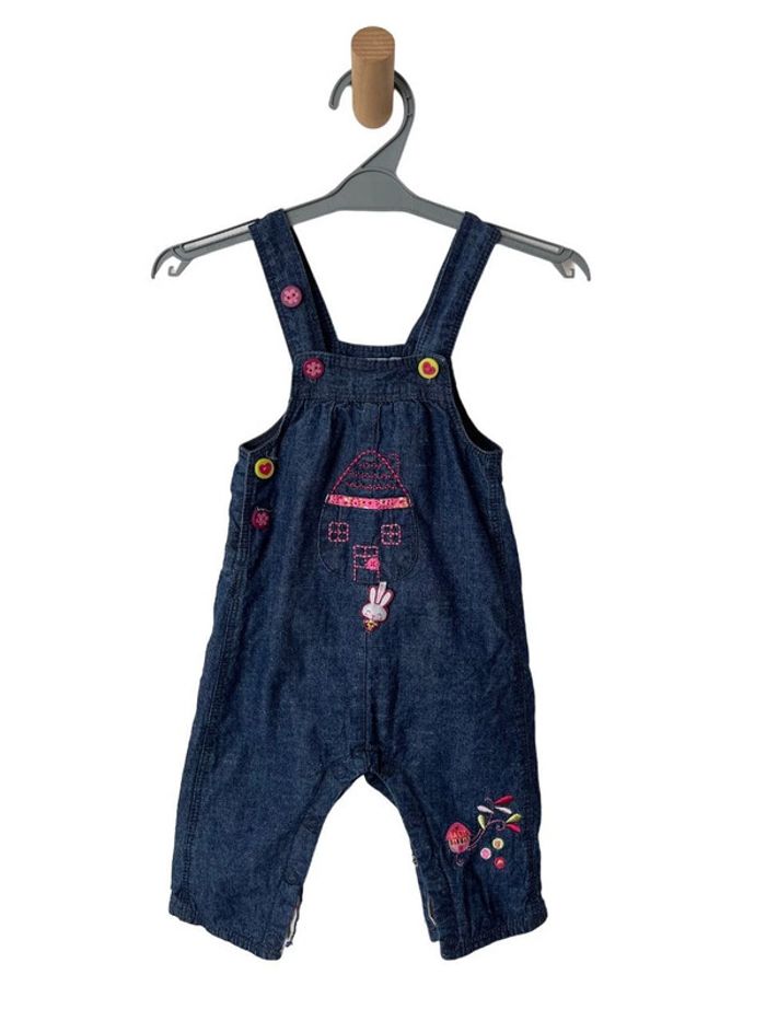 Salopette légère en jean bleu denim - La Compagnie des Petits 6 mois
