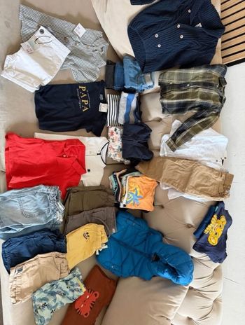 Lot vêtements garçon été - 12/18/24 mois - 42 articles