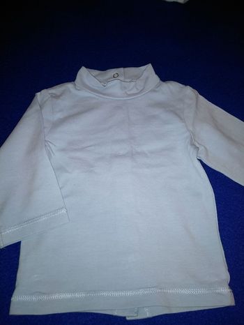 T-shirt manches longues col montant bébé garçon 3 mois