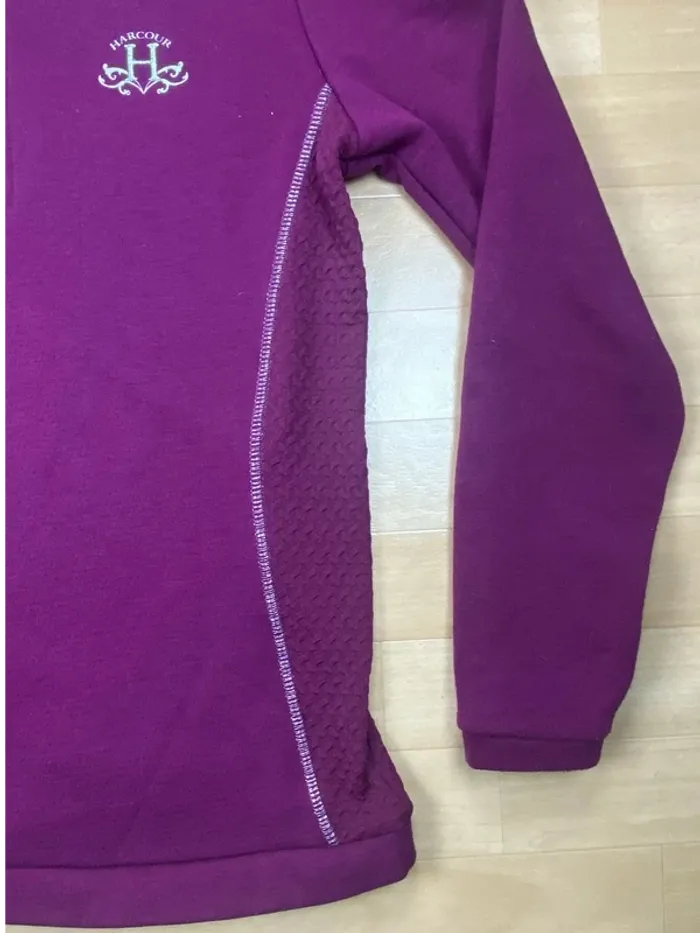 Polo manches longues polaire Harcour – Violet – Taille S - photo numéro 5