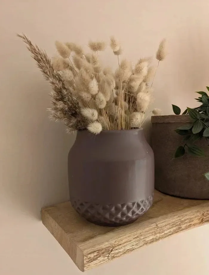 Joli petit vase en céramique, coloris prune - NEUF - photo numéro 2